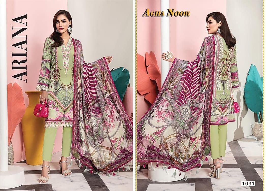Agha Noor Luxury Lawn Collection Vol-3 1031-1040 Series 1
