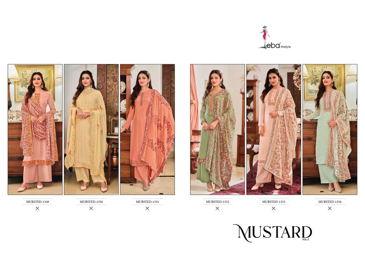 Eba Lifestyle Mustard Vol-2 1349-1354 Series 7