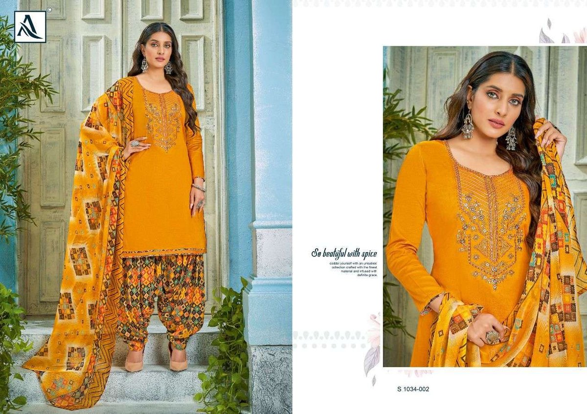 Alok Suits Nusrat-E-Patiyala 1034-001 to 1034-008 Series 2