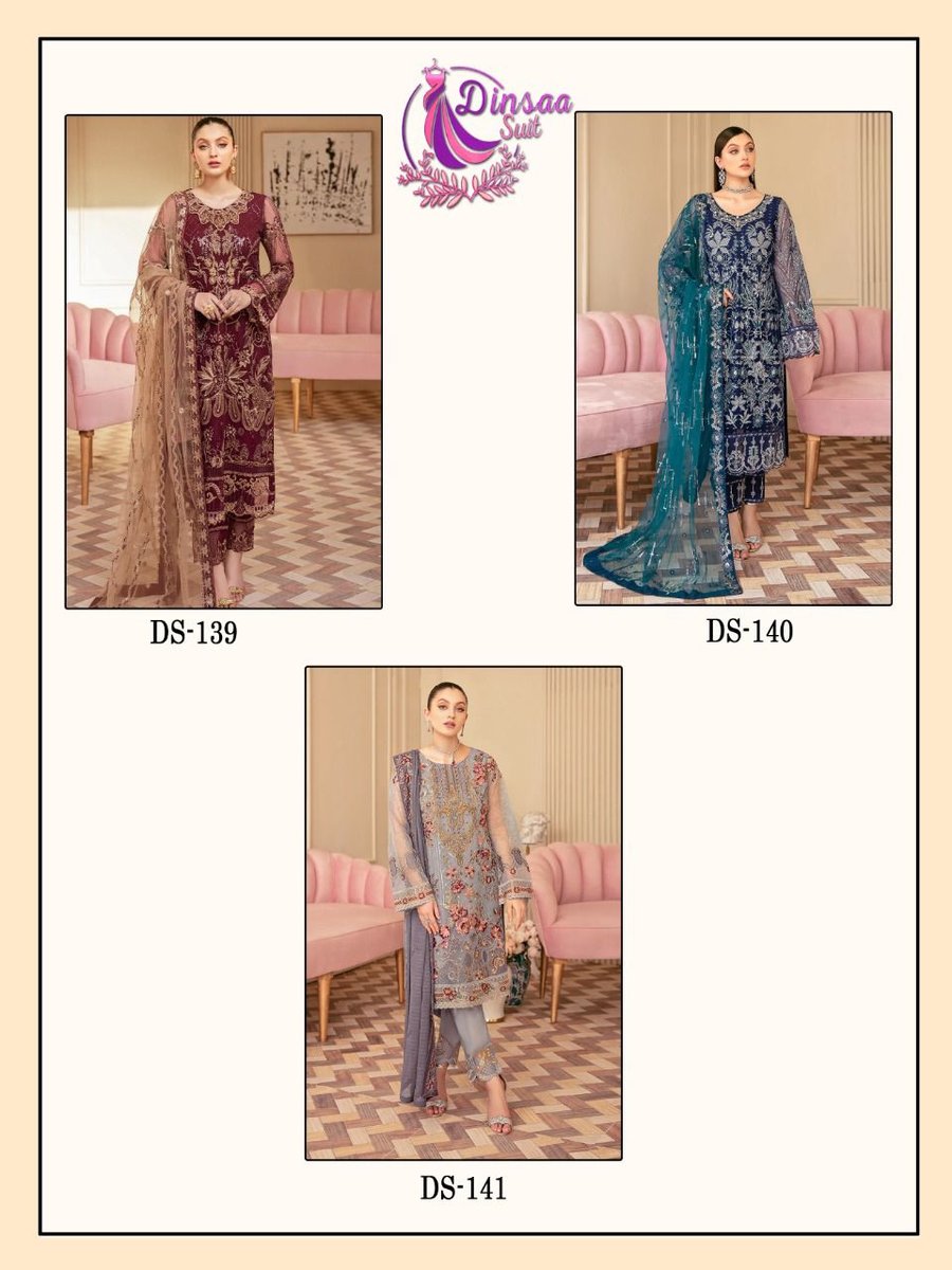 Dinsaa Suit Ramsha Vol-3 DS-139 to DS-141 Series 4