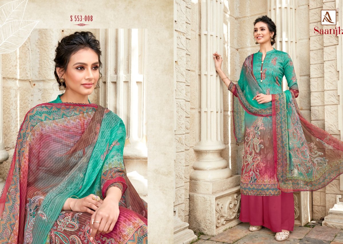 Alok Suits Saanjh 553-001 to 553-010 Series 8