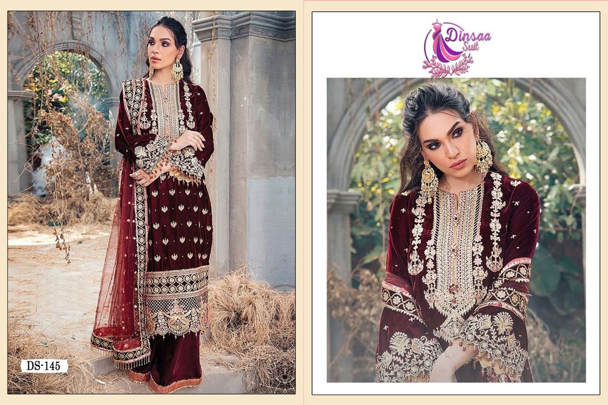Dinsaa Suit Anaya Vol-1 Velvet Collection DS-144 to DS-146 Series 3