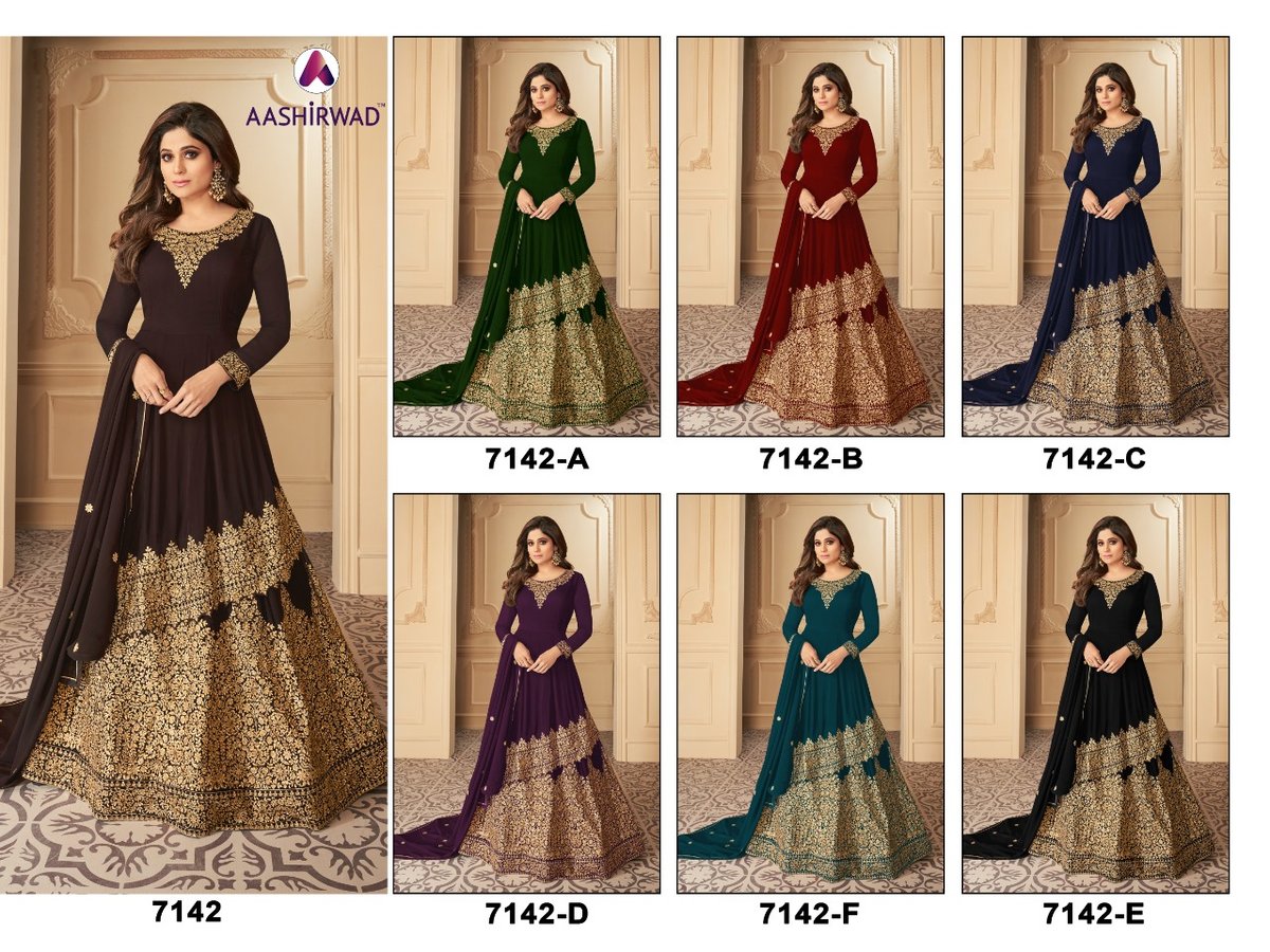 Aashirwad Creation Gulkand Tahira 7142 Mester Colors 7