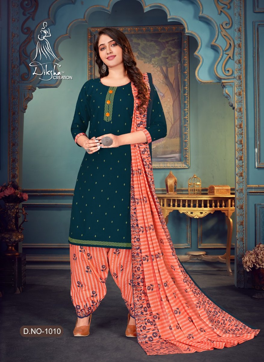 Diksha Creation Colour Stitch Patiyala Vol-4 1001-1010 Series 10