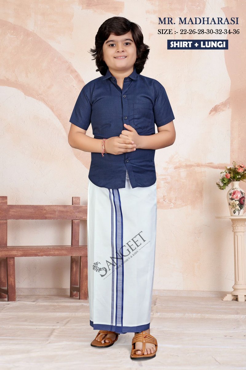 SANGEET MR MADHARASI SHIRT+LUNGI 1001 TO 1010 1