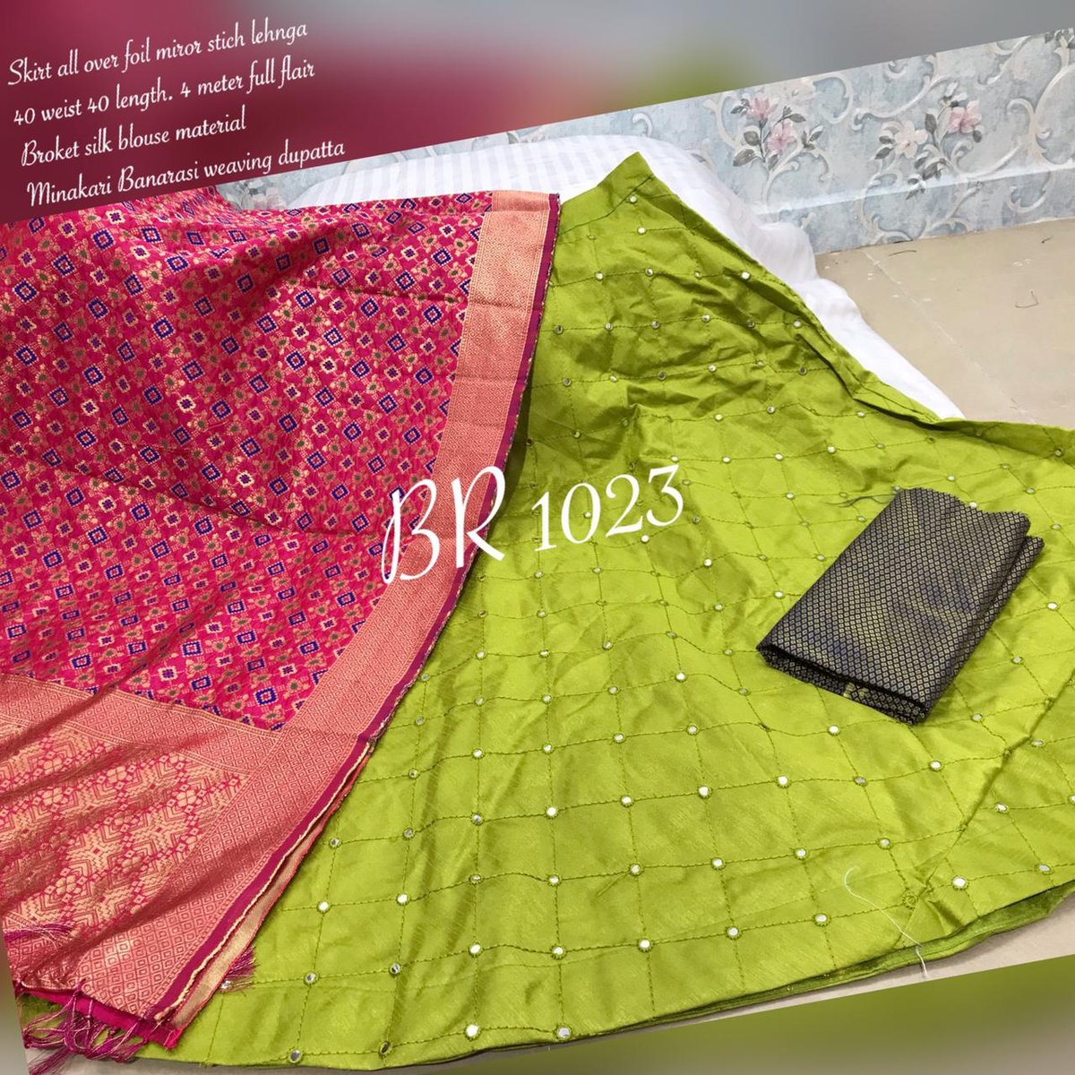 BR Designer Foil Mirror Work Designer Lehenga Choli  BR-1023 Colors 6