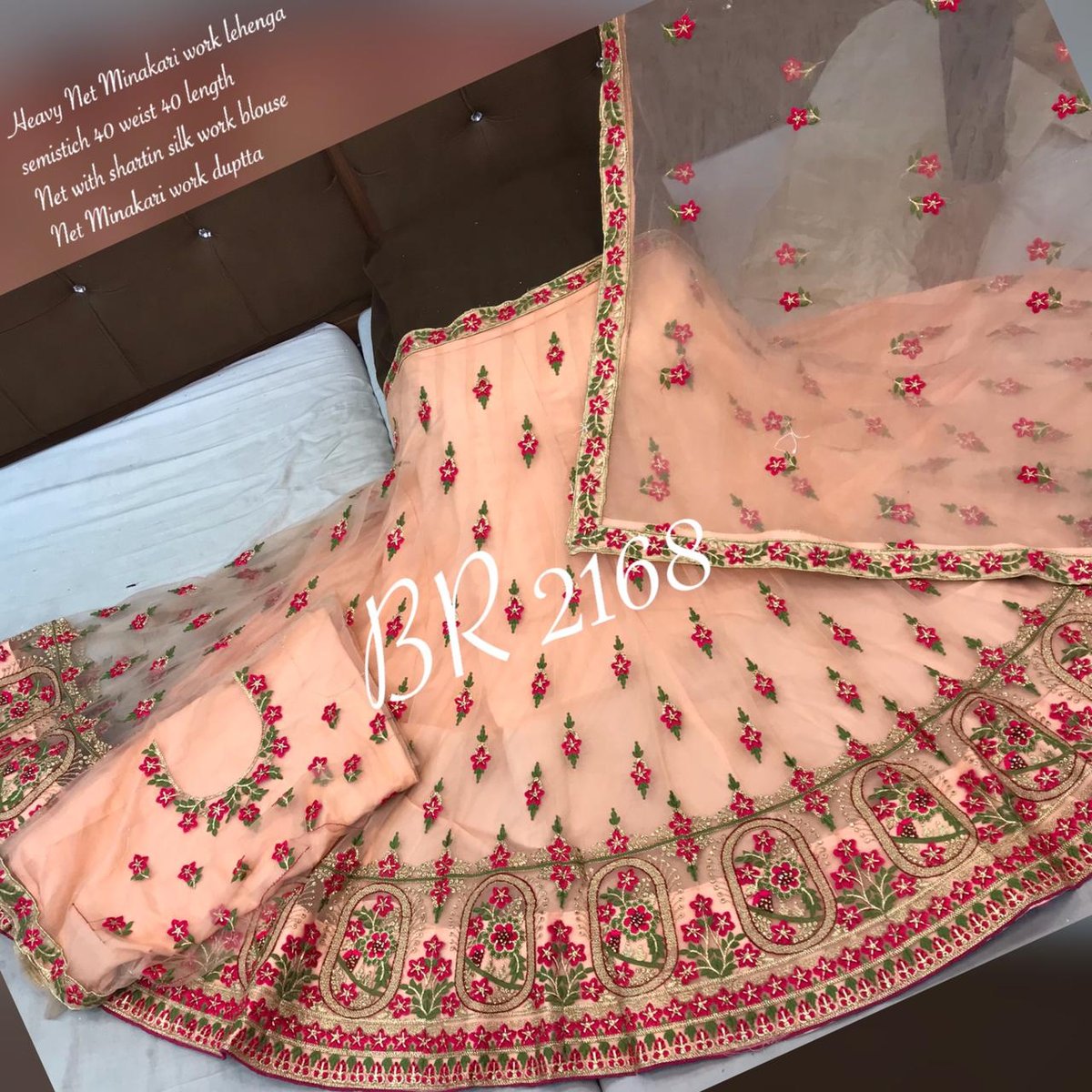 BR Net Minakari Work Designer  Lehenga BR 2168 Colors 2