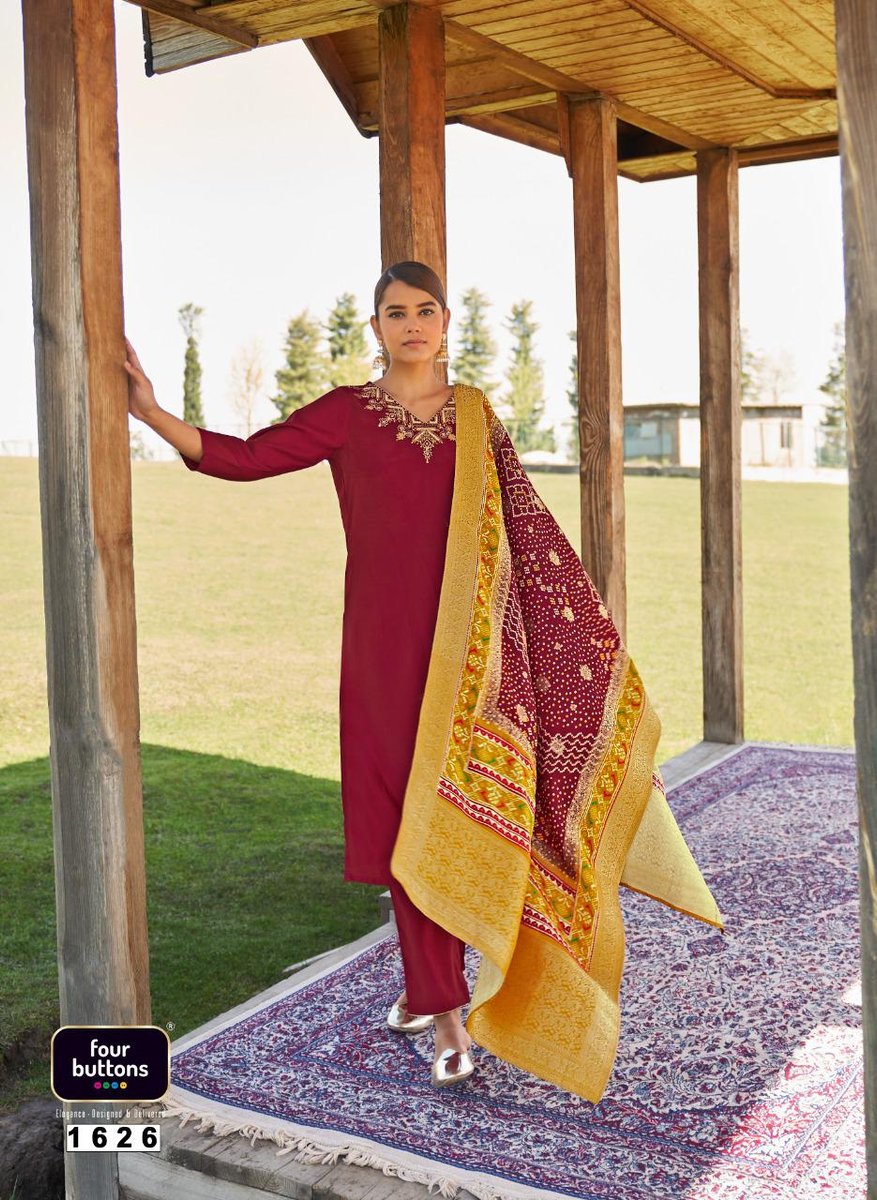 Four Buttons Bandhani Vol-2 1621-1626 Series 6