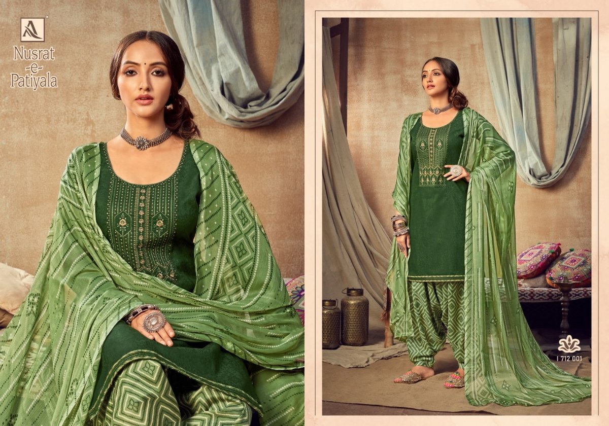 Alok Suits Nusrat-E-Patiyala 1712-001 to 1712-010 Series 1