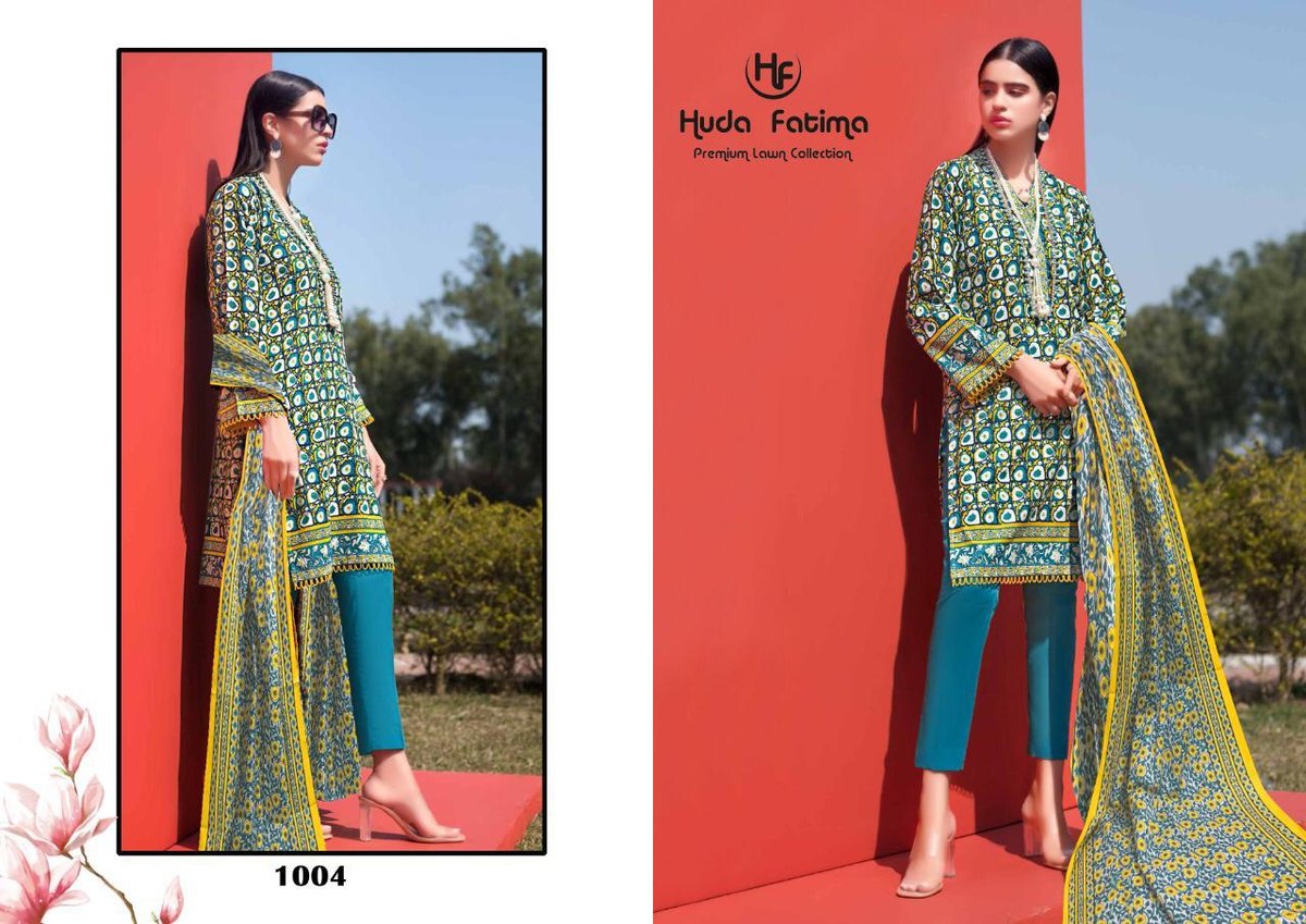 Huda Fatima Premium Lawn Collection Vol-1 1001-1010 Series 4