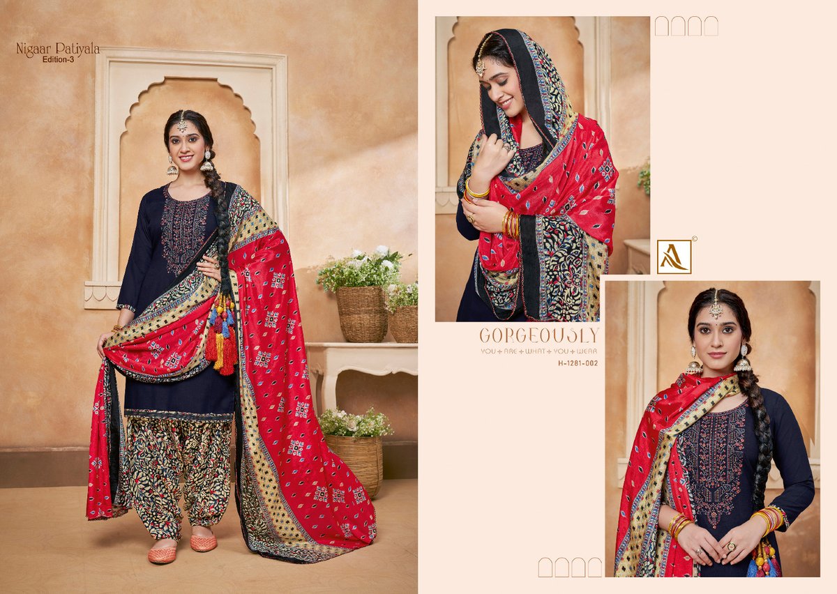 Alok Suit Nigaar Patiyala Vol-3 1281-001 to 1281-010 Series 2