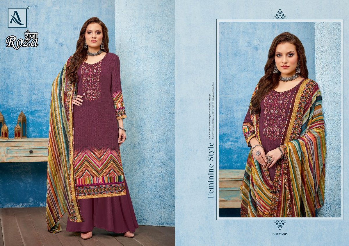 Alok Suit Roza 1081-001 to 1081-008 Series 5