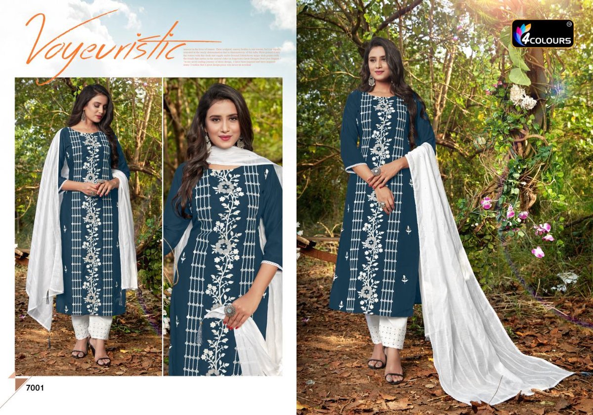 4 Colours Lakhnavi 7001-7006 Series 1