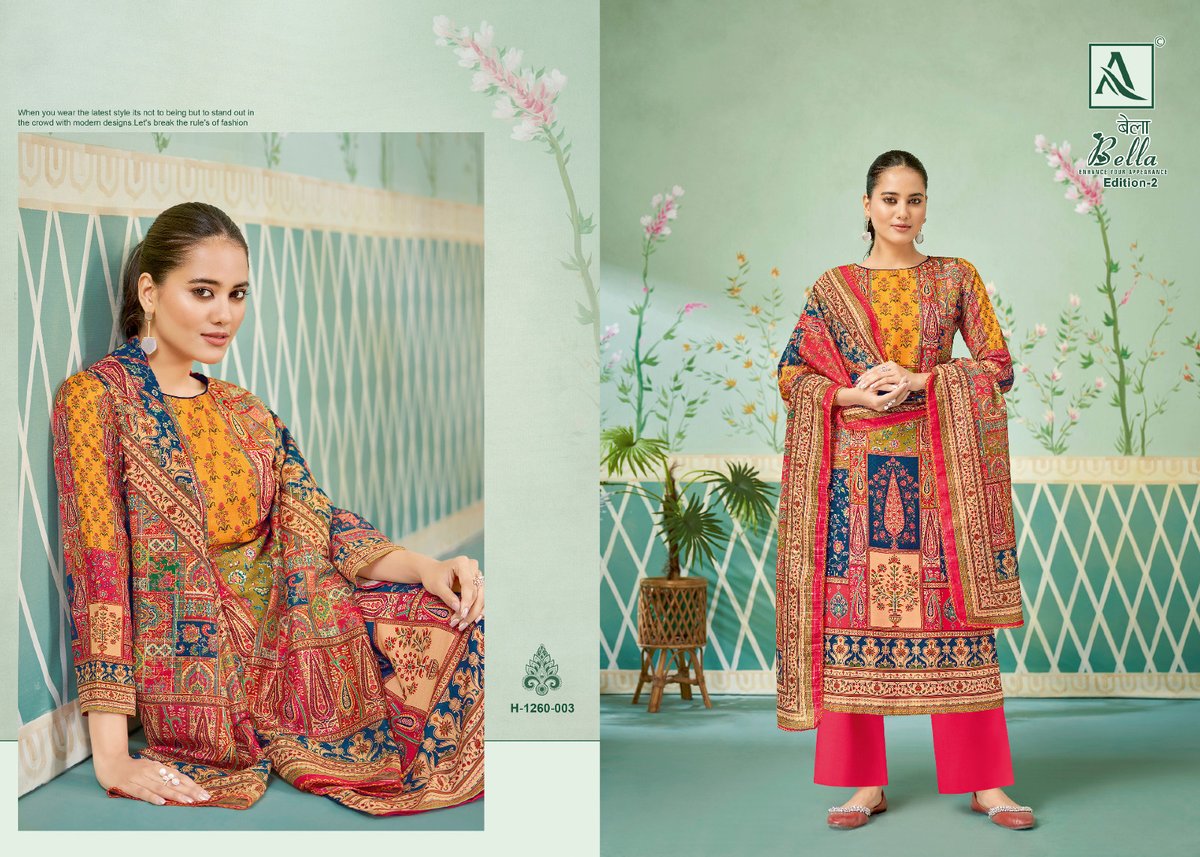 Alok Suit Bella Vol-2 1260-001 to 1260-006 Series 3