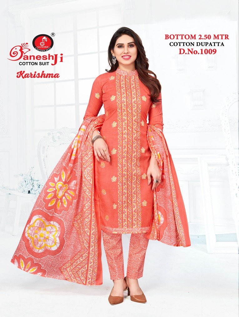 Ganeshji Cotton Suits Karishma Vol-1 1001-1010 Series 9