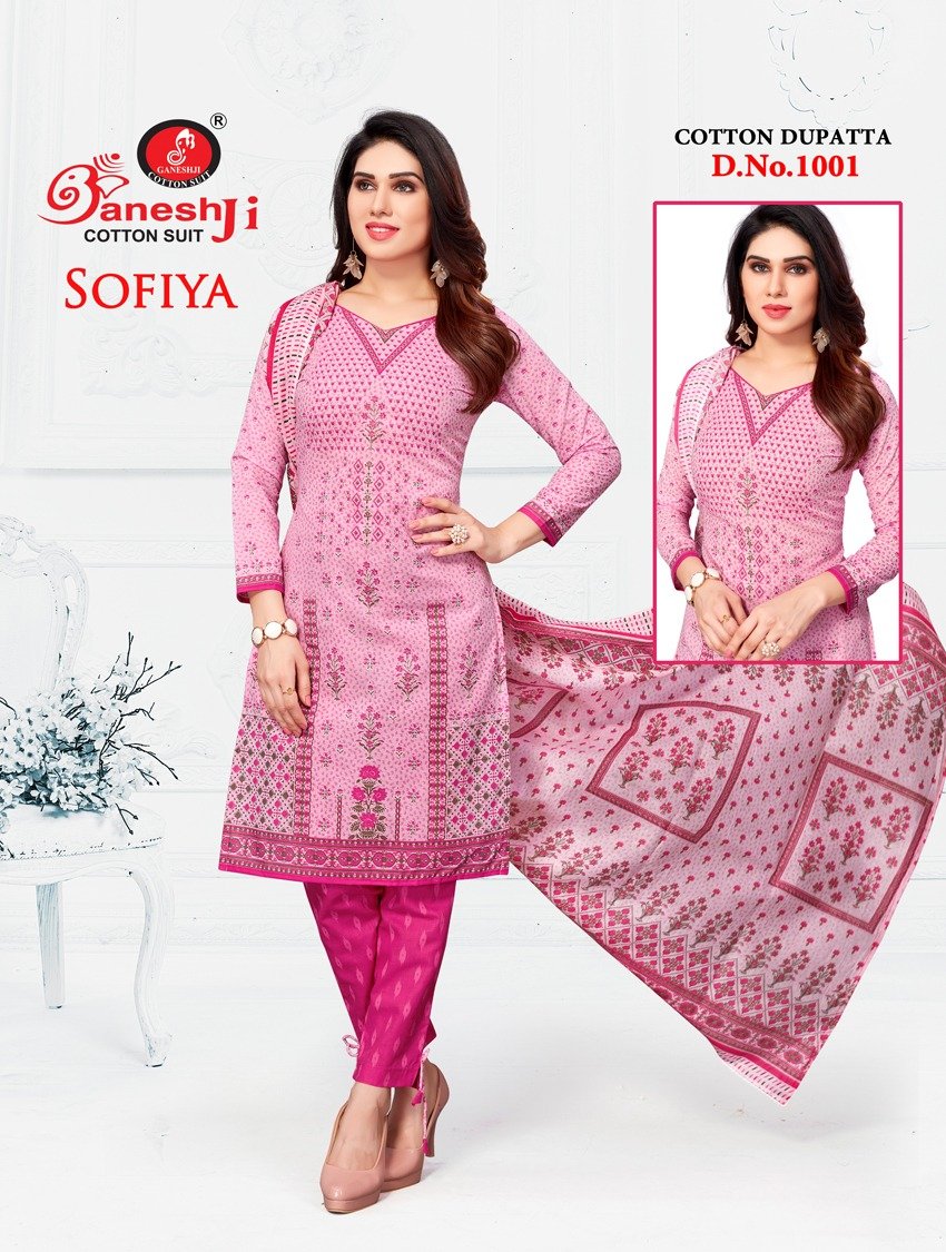 Ganeshji Cotton Suits Sofiya Vol-1 1001-1008 Series 1