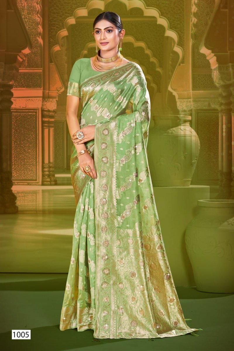 SAROJ SAREE SPARKLE SAROSKI-4 1001 TO 1006 5