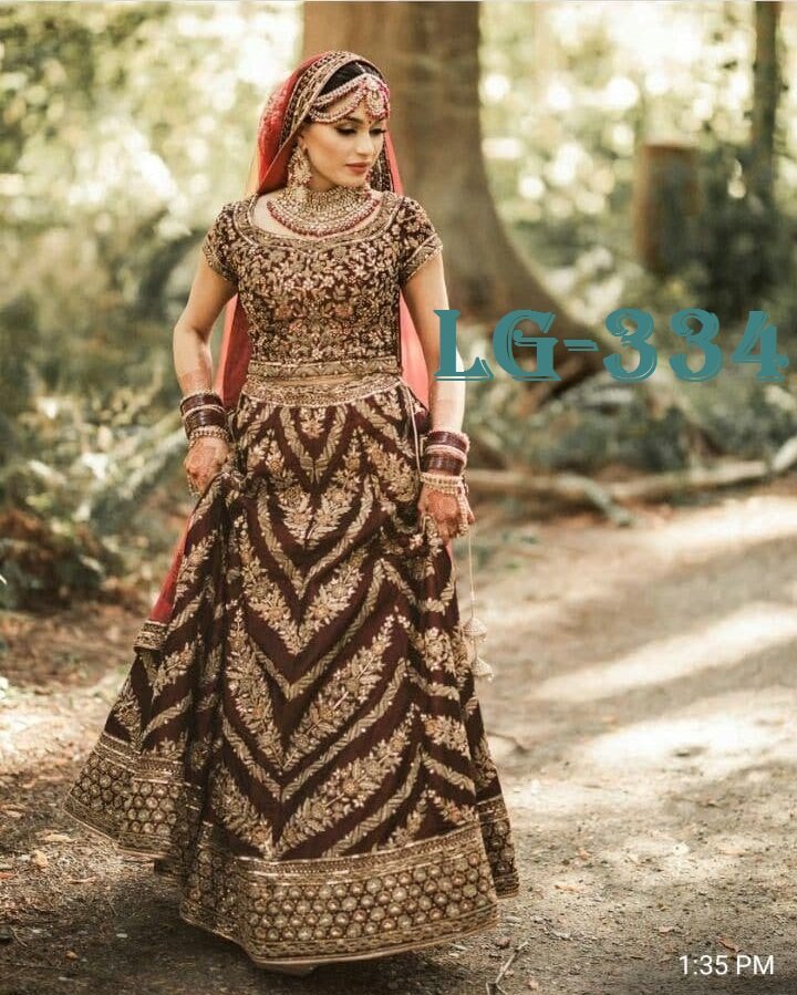 Bollywood Designer Velvet Lehenga LG-334 1