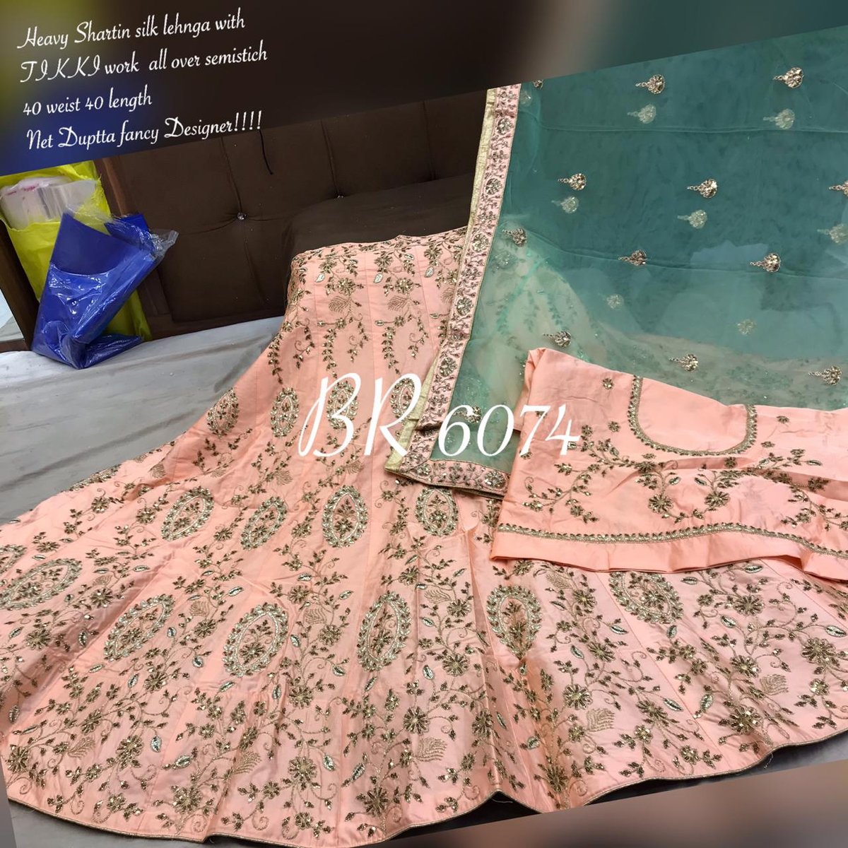 BR Lehenga Choli Tikki Work BR-6074 Colors 3