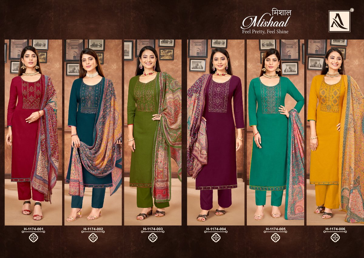 Alok Suit Mishaal 1174-001 to 1174-006 Series 7