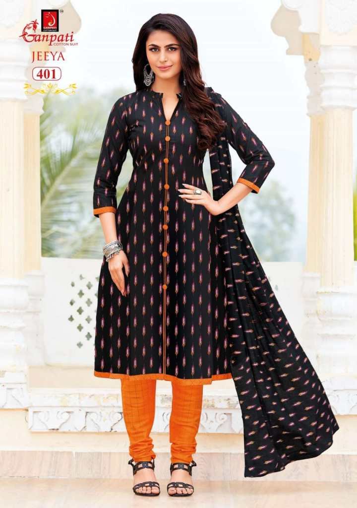 Ganpati Cotton Suits Jeeya Vol-4 401-418 Series 1