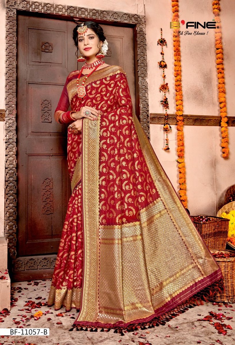B Fine Saree Madhubala 11507-A to 11507-D Series 2