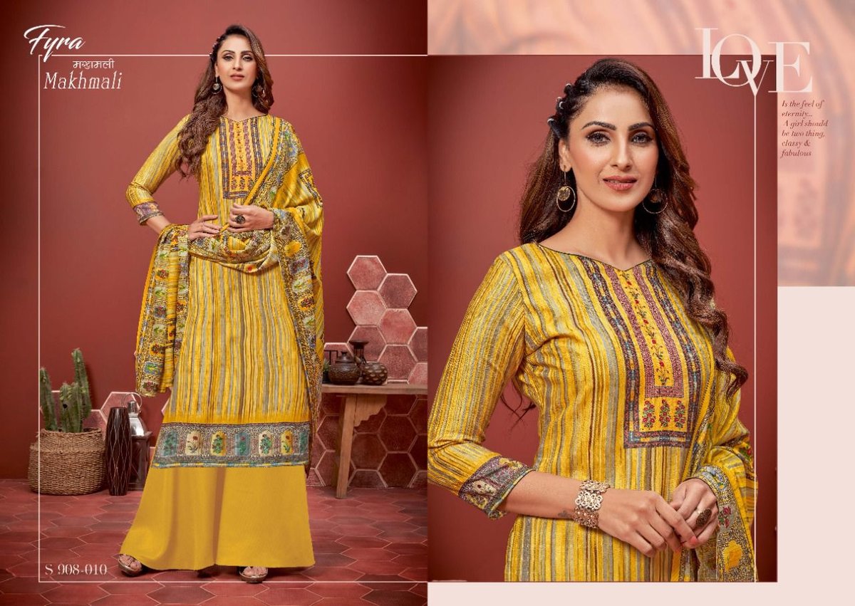Alok Suits Fyra Makhmali 908-001 To 908-010 Series 10