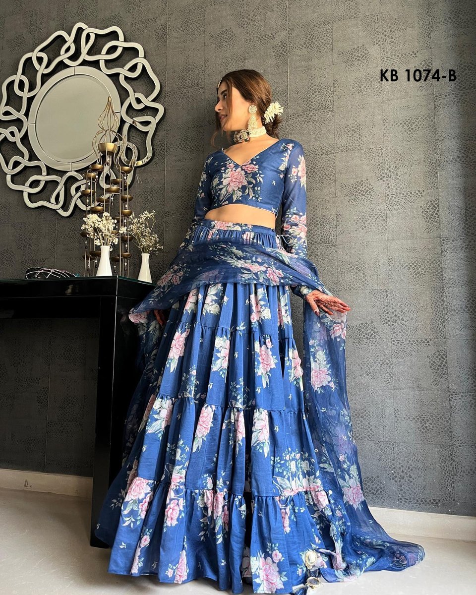 KB SERIES ORGANZA LEHENGA 1074-A TO 1074-C 2