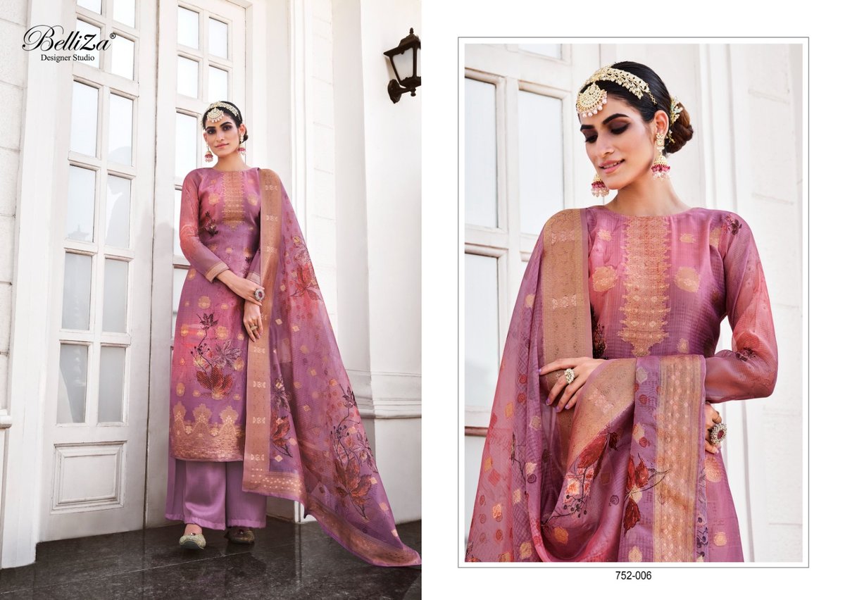 Belliza Designer Shahinoor 752-001 to 752-006 Series 6