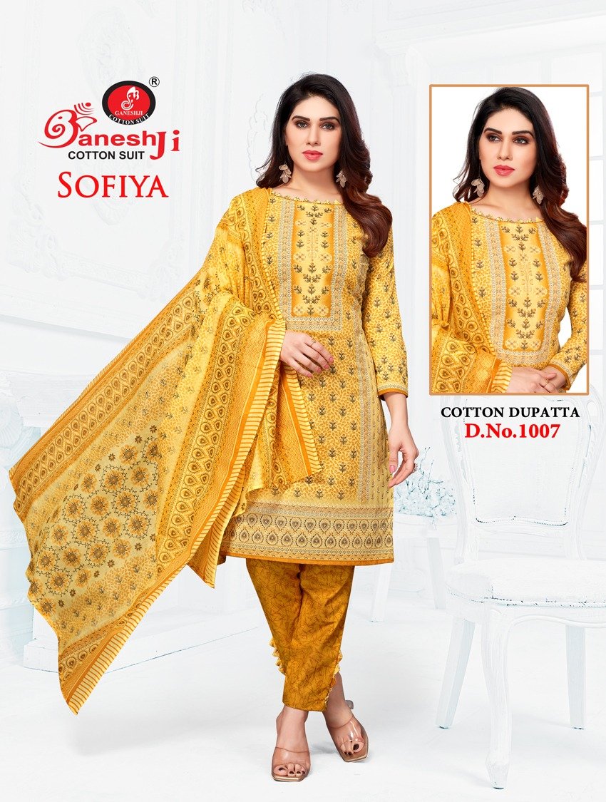 Ganeshji Cotton Suits Sofiya Vol-1 1001-1008 Series 7
