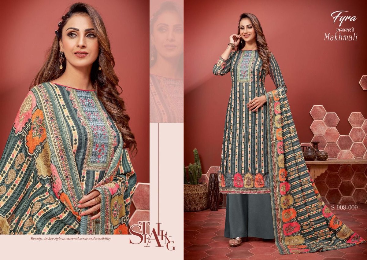Alok Suits Fyra Makhmali 908-001 To 908-010 Series 9
