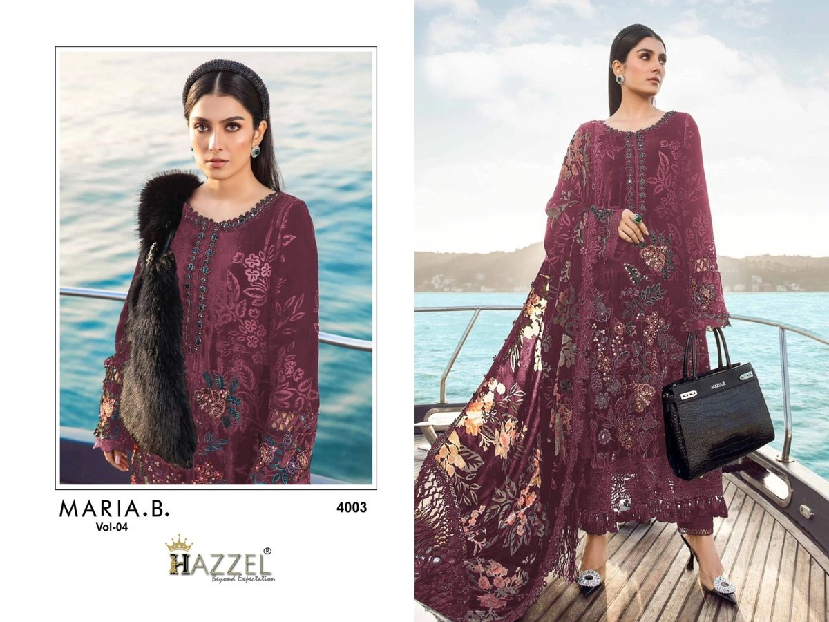 HAZZEL PRINTS MARIA B VOL-4 4002 TO 4004 2