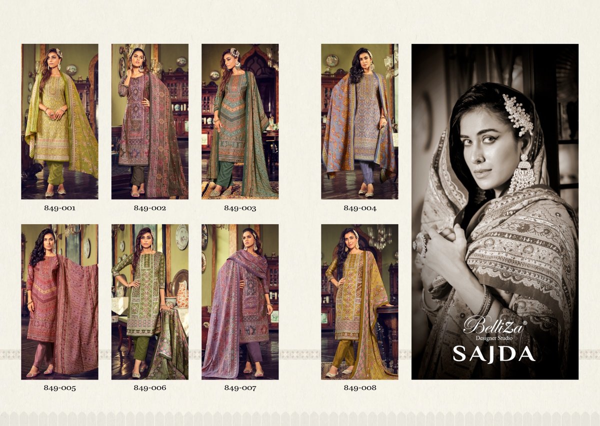 Belliza Designer Sajda 849-001 to 849-008 Series 9