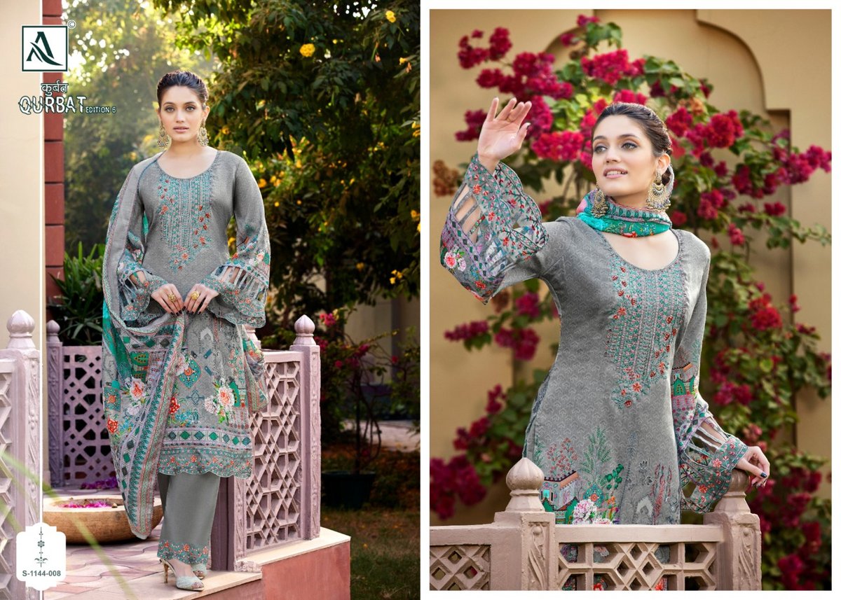 Alok Suit Qurbat Vol-6 1144-001 to 1144-008 Series 8