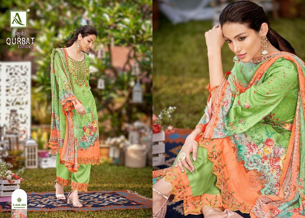 Alok Suit Qurbat Edition Vol-2 948-001 to 948-008 Series 6