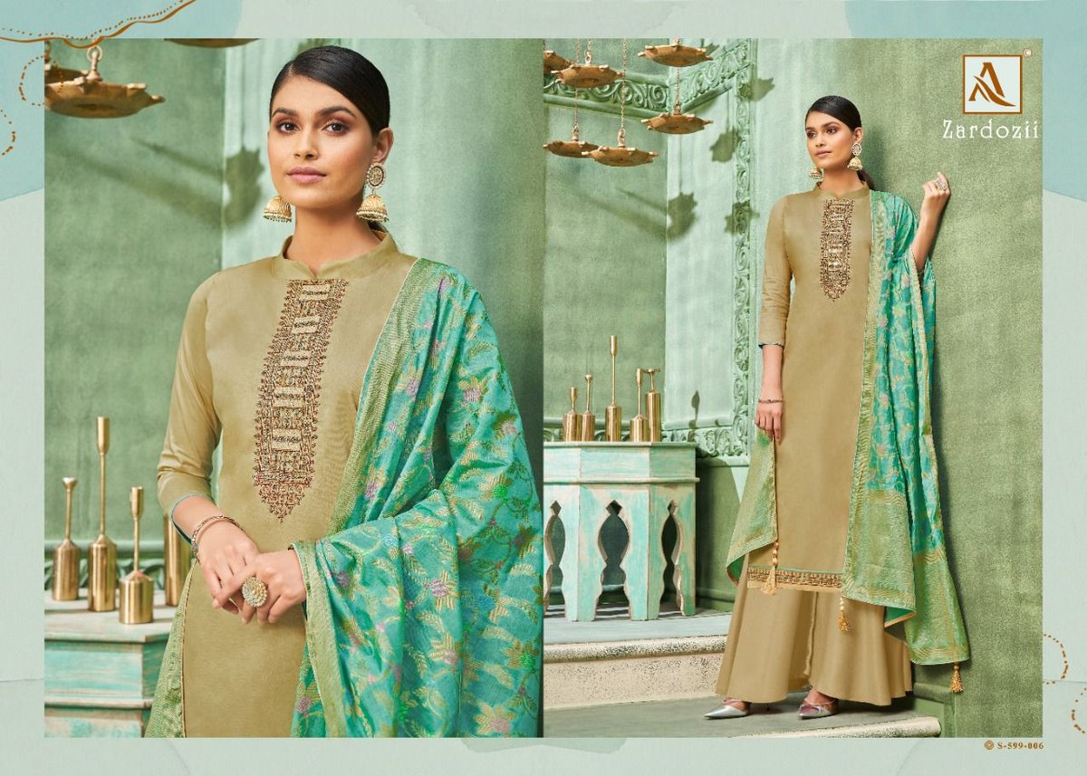 Alok Suits Zardozii 599-001 to 599-008 Series 6