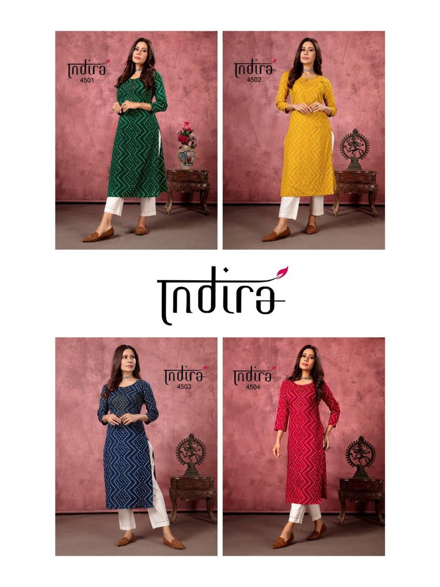 Indira Apparel‚Äôs Bandhej 4501-4504 Series 5