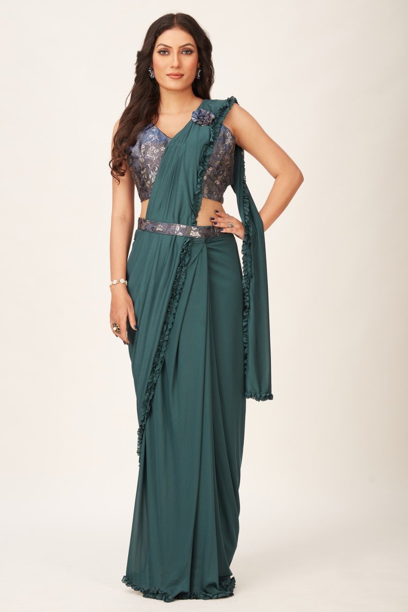 Aamoha Trendz Ready To Wear Designer Saree 101957 Colors 4