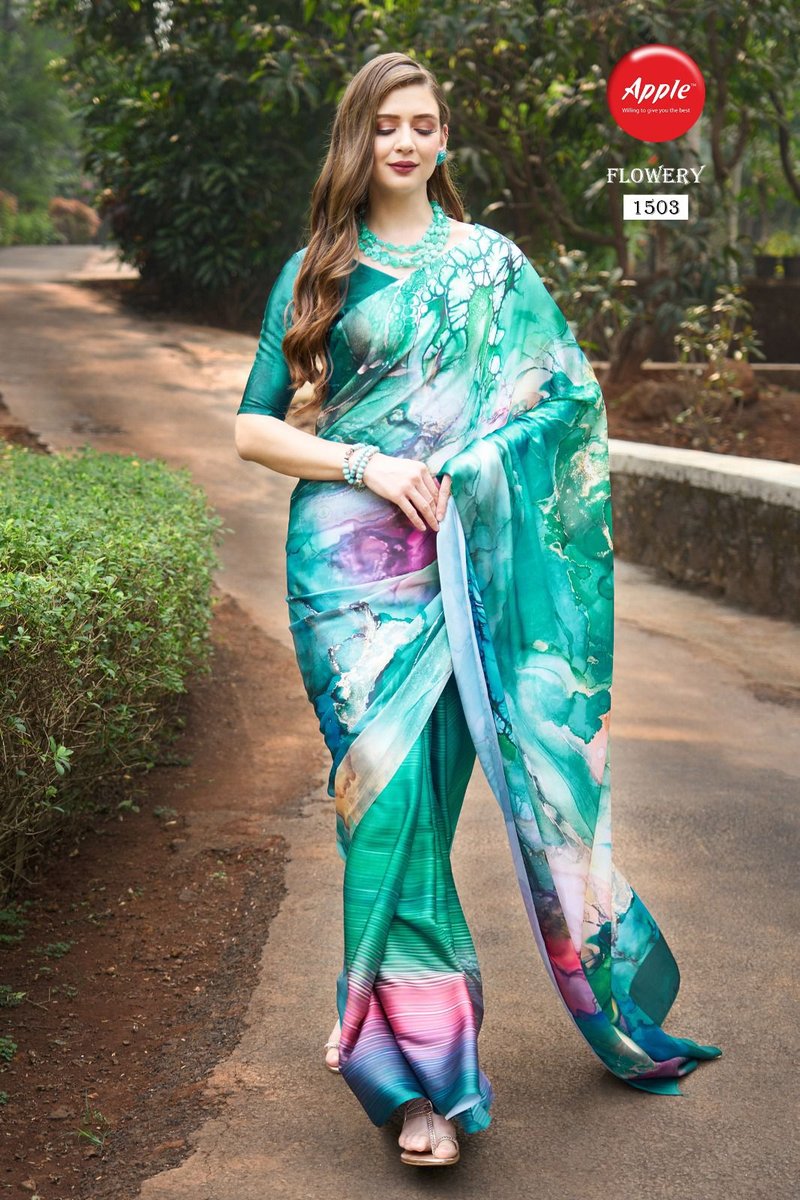 Apple Saree Flowery Vol-15 1501-1508 Series 3
