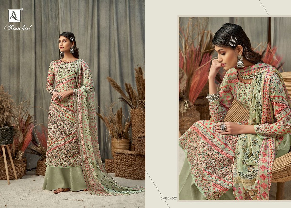 Alok Suit Chanchal 586-001 to 586-010 Series 7