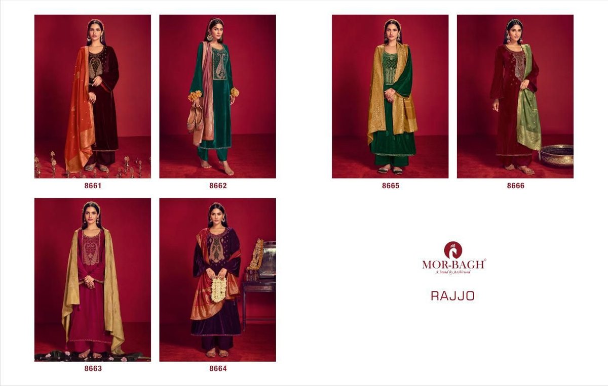 Aashirwad Creation Mor Bagh Rajjo 8661-8666 Series 7