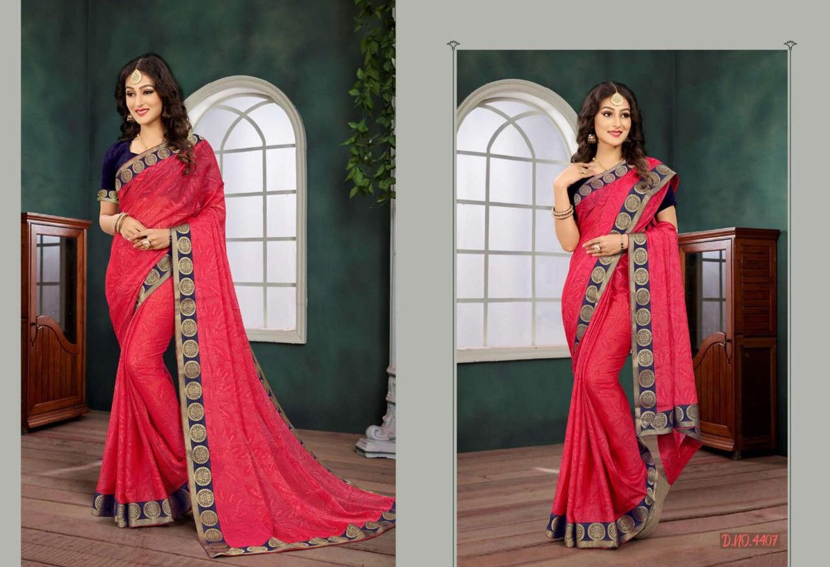 Aishwariya Saree Chiffon Silk 4407-4410 Series 1