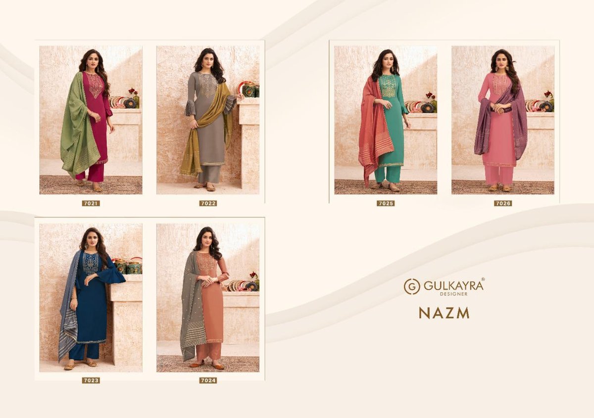 Gulkayra Designer Nazm 7021-7026 Series 7