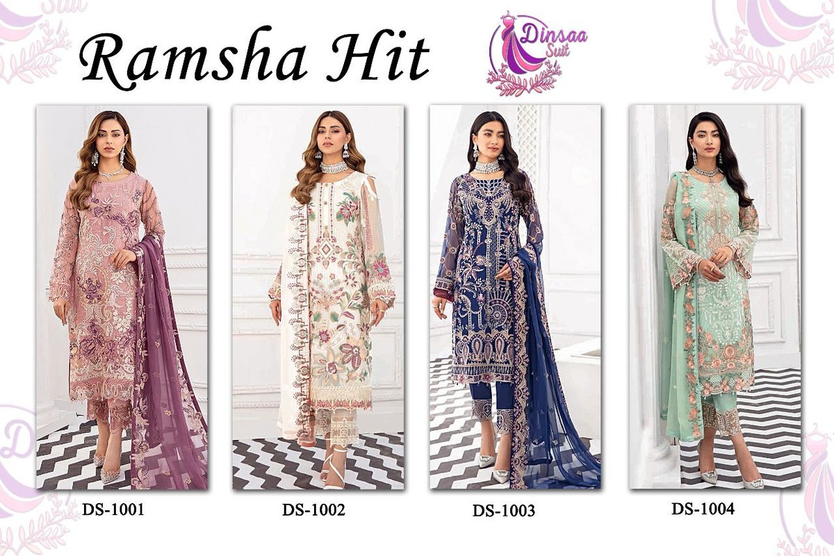 Dinsaa Suit Ramsha Hit DS-1001 to DS-1004 Series 5