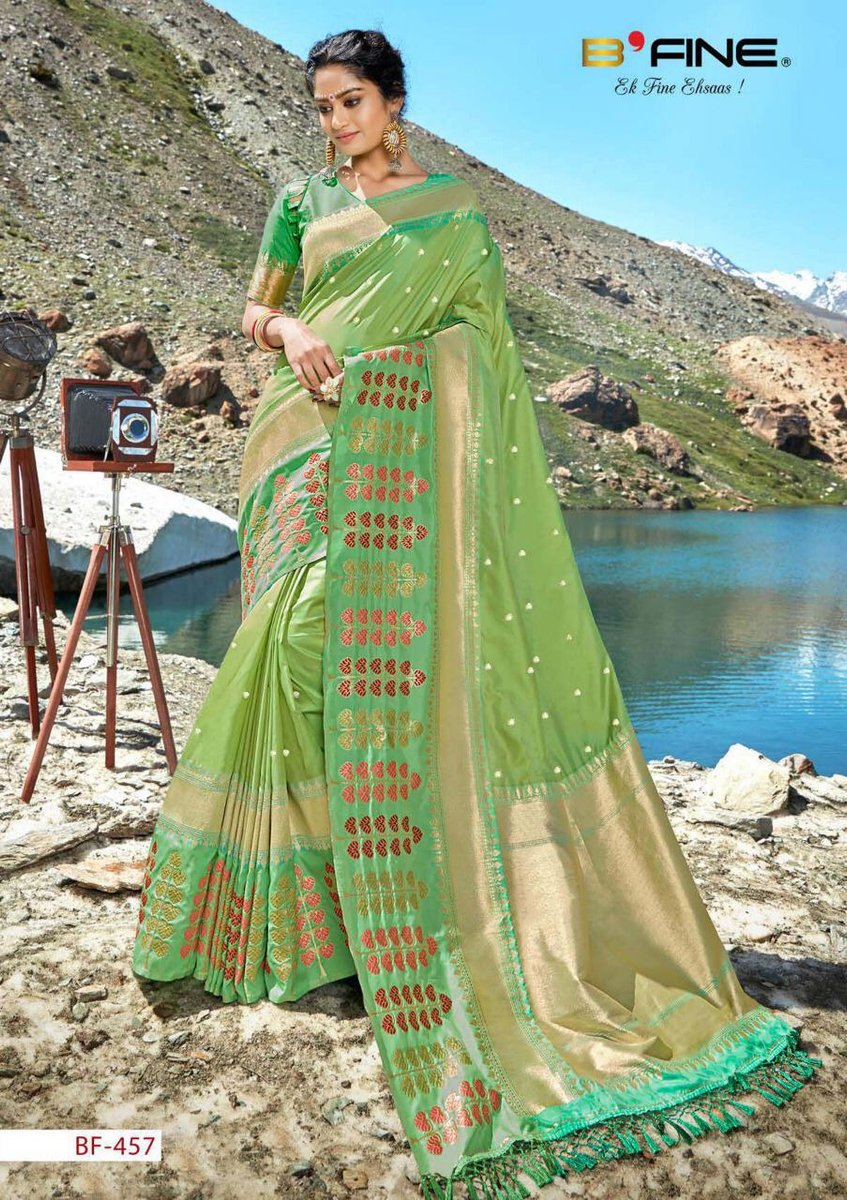 B Fine Saree Ask BF-440 to BF-457 Series 10