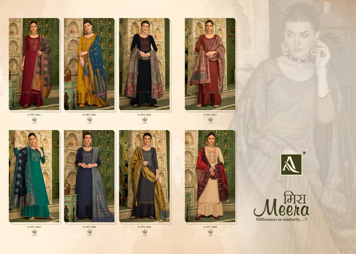 Alok Suits Meera 597-001 to 597-008 Series 9