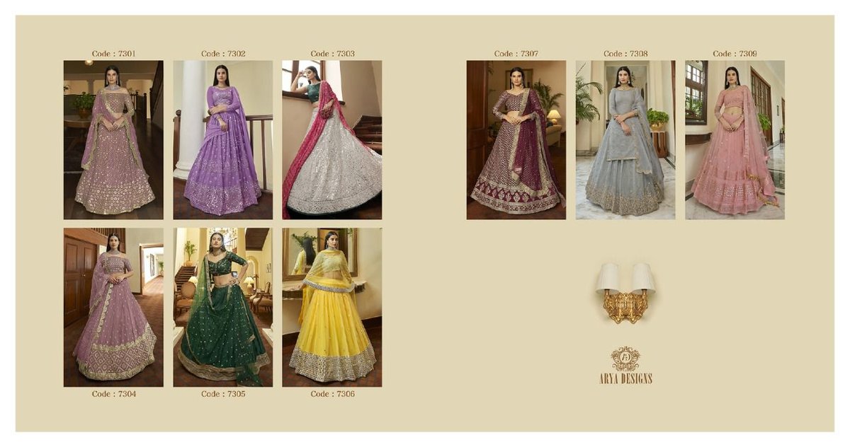 Arya Designs Royal Saga 7301-7309 Series 10