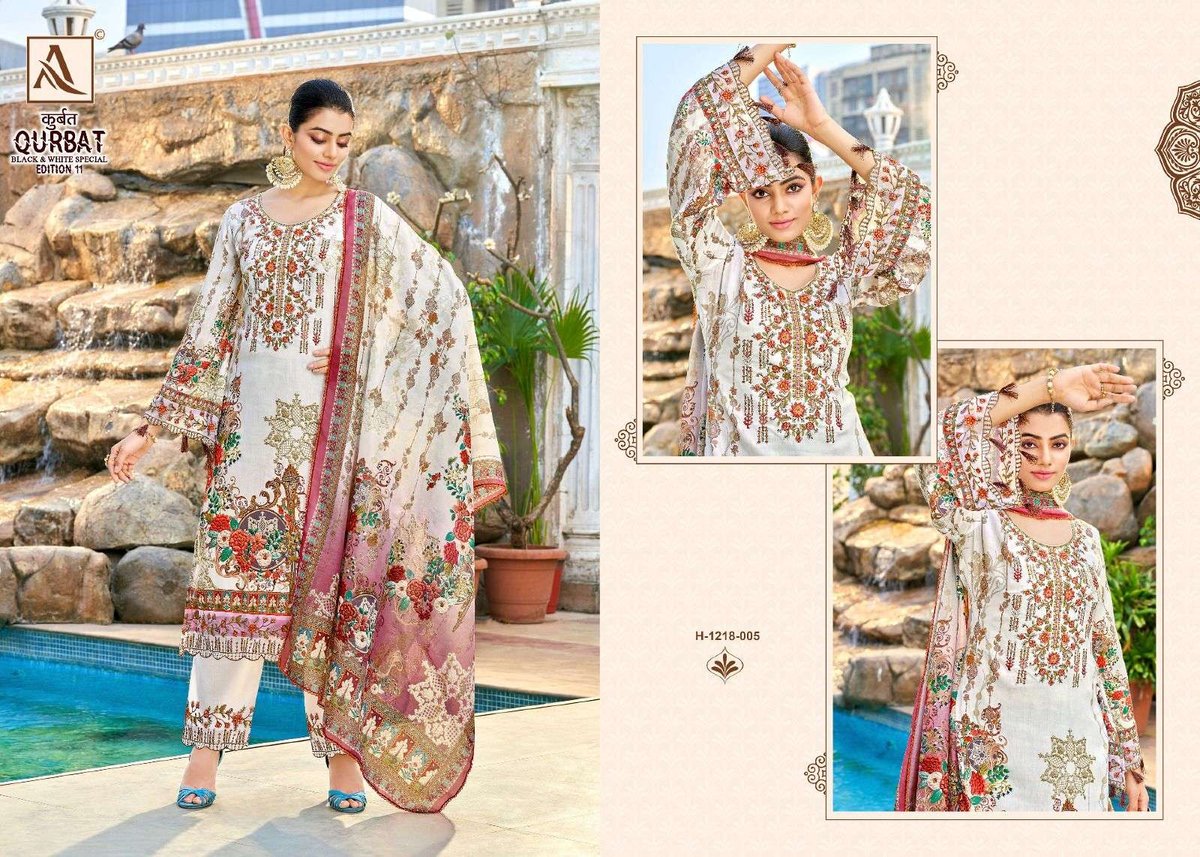 Alok Suit Qurbat Edition Vol-11 1218-001 to 1218-008 Series 5