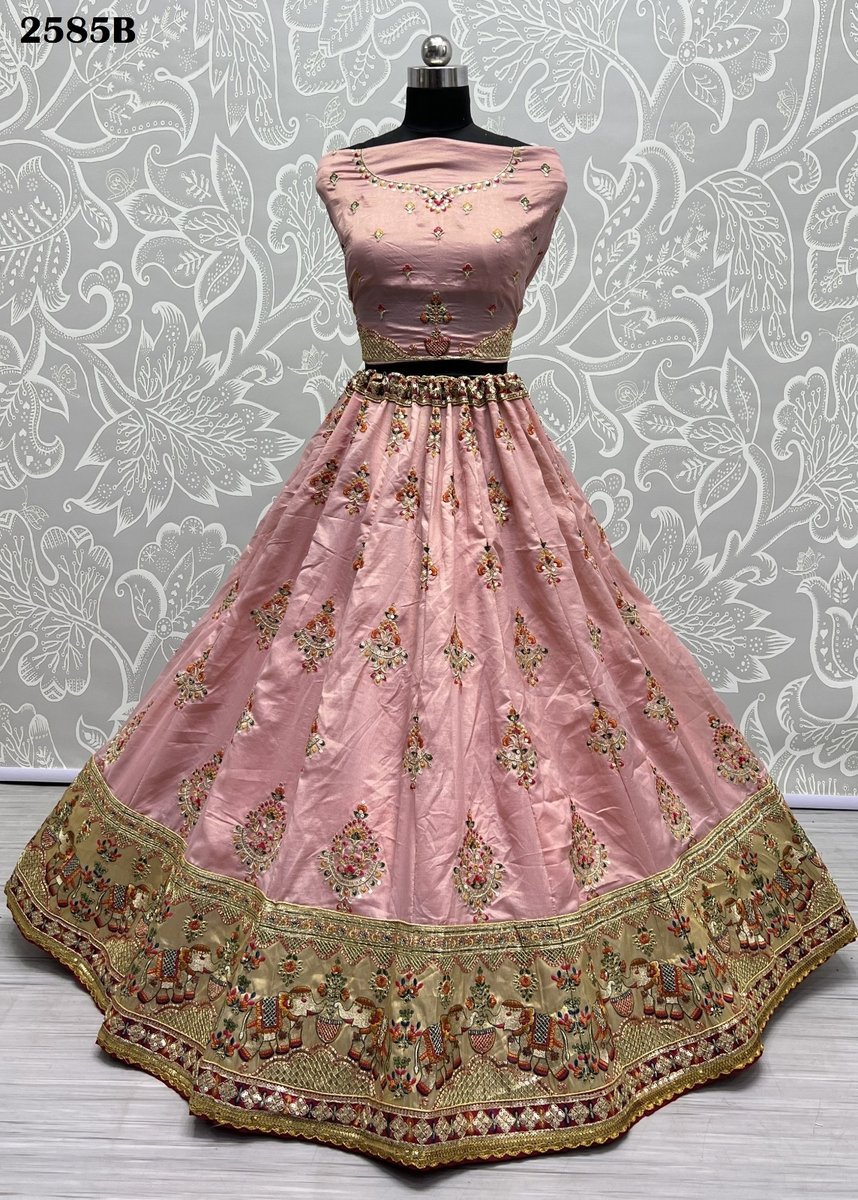 Anjani Art Designer Silk Lehenga 2585 Colors 6