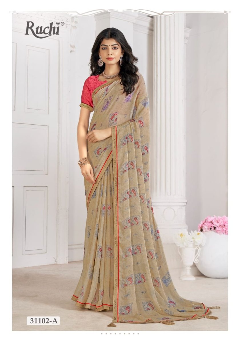 RUCHI SAREE VANILLA 31101-A TO 31103-D 5